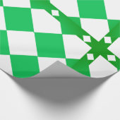 Grünes und weißes, großes Karton-Muster Geschenkpapier (Ecke)