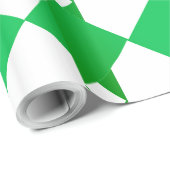 Grünes und weißes, großes Karton-Muster Geschenkpapier (Rolleneckpunkt)