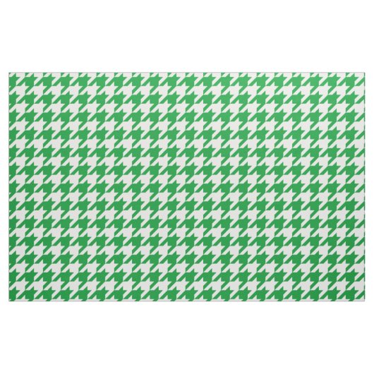 Grünes und weißes Hahnentrittmuster-Gewebe Stoff (Yard (91,4 cm))