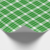 Grünes und Weißes Kariertes Umreifungspapier Geschenkpapier (Ecke)