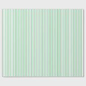Grünes und weißes Nadelstreifen-Packpapier Geschenkpapier (Flach)