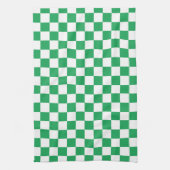 Grünes und weißes Schachtel Küchentuch (Vertikal)