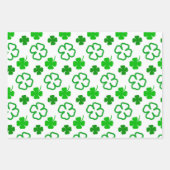 Grünes und weißes St. Patrick's Day Wrapping Paper Geschenkpapier Set (Vorderseite 3)