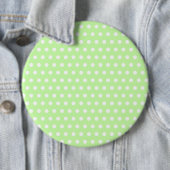 Grünes und weißes Tupfen-Muster. Spotty. Button (Beispiel)