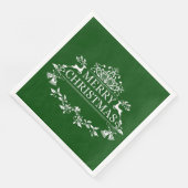 Grünes und weißes Weihnachtsbuch Napkins Serviette (Ecke)