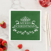 Grünes und weißes Weihnachtsbuch Napkins Serviette (Beispiel)