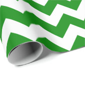 Grünes und weißes Zickzack Umschlagpapier Geschenkpapier (Rolleneckpunkt)