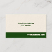 Grünes Unternehmen für berufliche Mitarbeiter Visitenkarte (Rückseite)