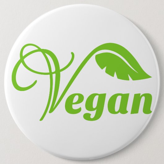 Grünes veganes Logo Button (Vorderseite)