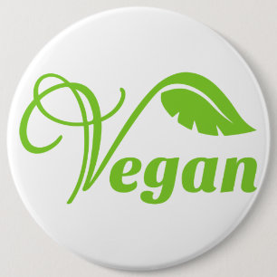 Grünes veganes Logo Button