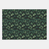 Grünes Verlassen Wrapping Paper Flat Sheet Set 3 Geschenkpapier Set (Vorderseite 3)