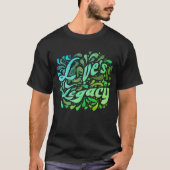 Grünes Vermächtnis der Liebe: Blumendesign für T - T-Shirt (Vorderseite)