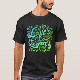 Grünes Vermächtnis der Liebe: Blumendesign für T - T-Shirt
