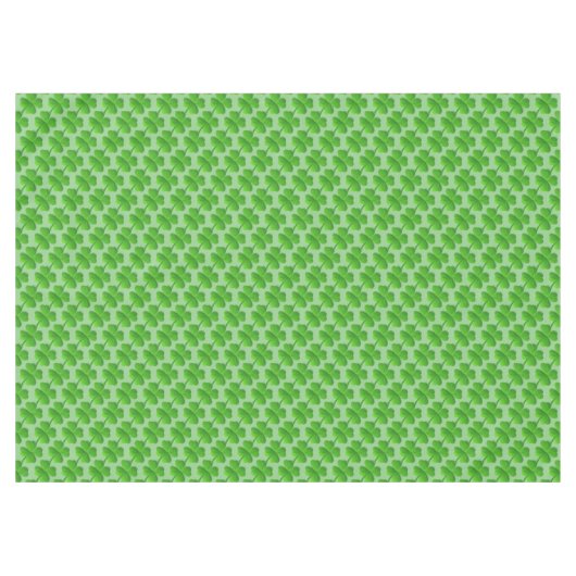 Grünes vierblättriges Kleeblatt auf Limettengrün Tischdecke (Vorderseite (Horizontal))