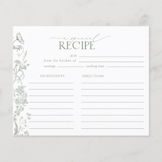 Grünes Viktorianisches Brautparty Rezept (Vorderseite)