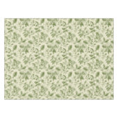 Grünes Vintage-Botanical-Toile-Muster Tischdecke (Vorderseite (Horizontal))