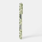 Grünes Vintage-Botanik-Toile-Muster iPhone Hülle (Rechte Seite)