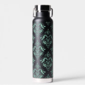 Grünes Vintages Blumenmuster Trinkflasche (Vorne)