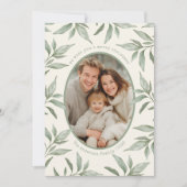 Grünes Vintages botanisches Foto Frohe Weihnachten (Vorderseite)