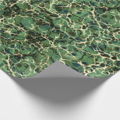 Grünes Vintages Marmorpapier Geschenkpapier (Ecke)