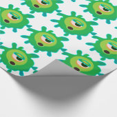 Grünes Virus Geschenkpapier (Ecke)