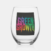 Grünes Wachstum: lebhaftes Glasdesign Weinglas Ohne Stiel (Vorderseite)