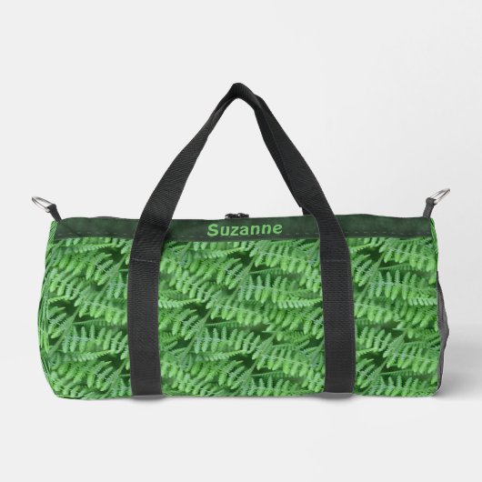 Grünes Waldland Ferns Natur Personalisiert Duffle Bag (Vorderseite)