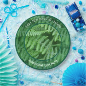 Grünes Waldland Ferns Personalisiertes Party Pappteller (Party)