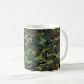 Grünes Waldmilitär tarnt Muster Kaffeetasse (VorderseiteRechts)