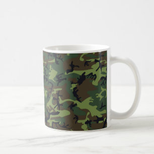 Grünes Waldmilitär tarnt Muster Kaffeetasse