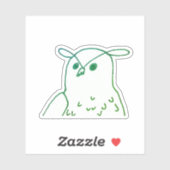 Grünes Waldvogelvogel Aufkleber (Blatt)