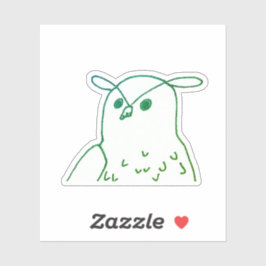 Grünes Waldvogelvogel Aufkleber