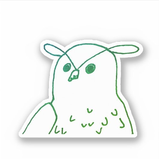 Grünes Waldvogelvogel Aufkleber (Vorderseite)