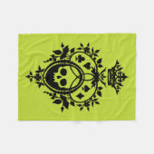 Grünes Wappen mit Skull und Cardsuits Fleece Blank (Vorderseite (Horizontal))