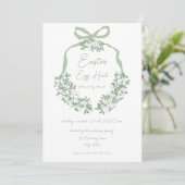 Grünes Wappen Ostereier Hunt & Brunch Einladung (Stehend Vorderseite)