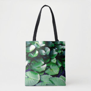 Grünes Wasser Lilien Tasche