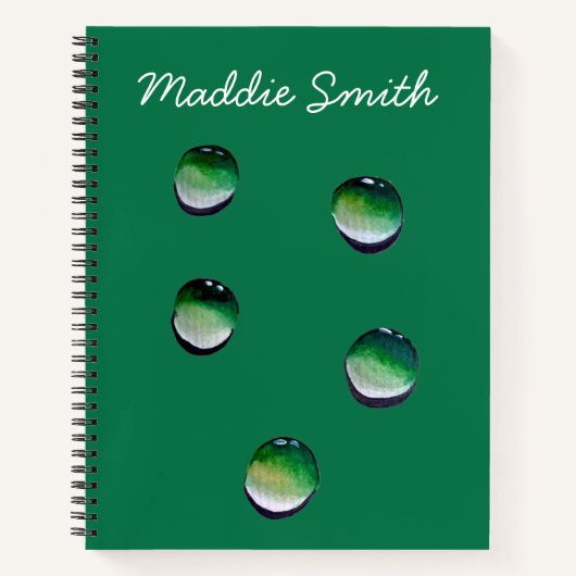 Grünes Wasser senkt die Wasserkunst Notizblock (Vorderseite)