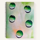 Grünes Wasser senkt die Wasserkunst Notizblock (Vorderseite)