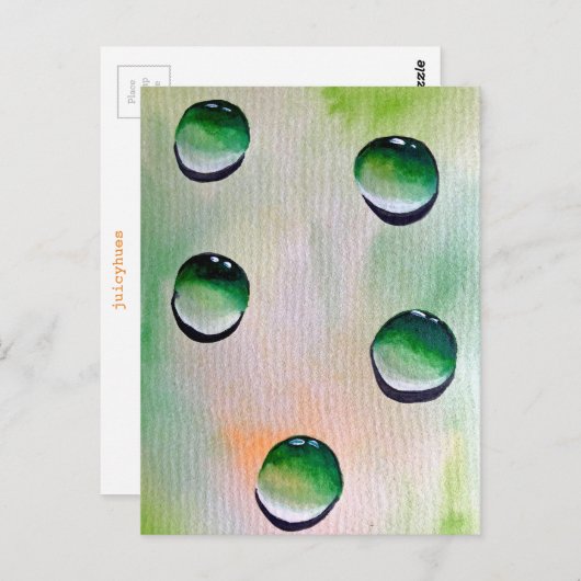 Grünes Wasser senkt die Wasserkunst Postkarte (Vorne/Hinten)