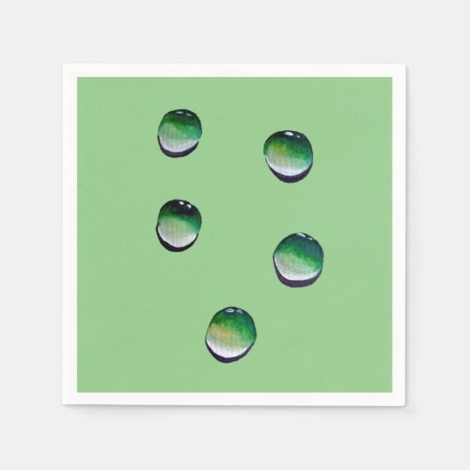 Grünes Wasser senkt die Wasserkunst Serviette (Vorderseite)