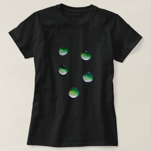 Grünes Wasser senkt die Wasserkunst T-Shirt (Design vorne)
