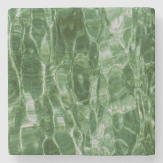 Grünes Wasser Steinuntersetzer (Vorderseite)