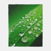 Grünes Wasserblatt Fleecedecke (Vorderseite)