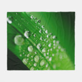 Grünes Wasserblatt Fleecedecke (Vorderseite (Horizontal))