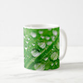 Grünes Wasserblatt Kaffeetasse (VorderseiteRechts)