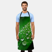 Grünes Wasserblatt Schürze (Getragen)