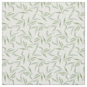 Grünes Wasserfarben-Blatt Botanisches Muster Stoff (Muster)