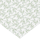 Grünes Wasserfarben-Blatt Botanisches Muster Tischdecke (Schrägansicht)