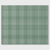 Grünes Wasserfarben-Gingham Geschenkpapier (Flach)