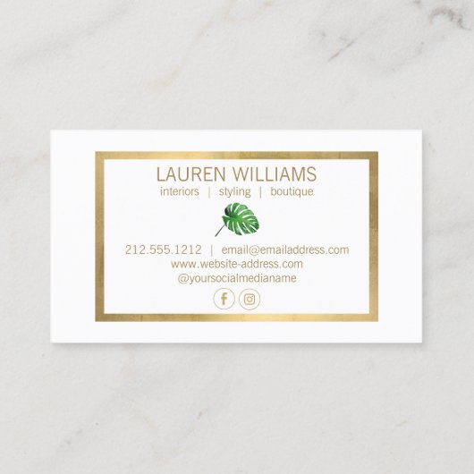 Grünes Wasserfarben Tropisches Monstergebirge Visitenkarte (Rückseite)